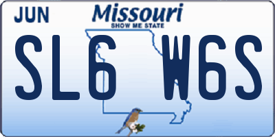 MO license plate SL6W6S
