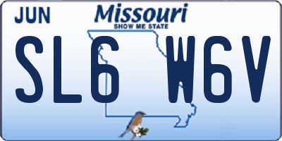 MO license plate SL6W6V