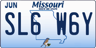 MO license plate SL6W6Y