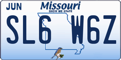 MO license plate SL6W6Z