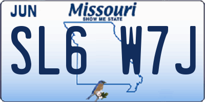 MO license plate SL6W7J
