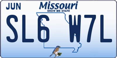 MO license plate SL6W7L