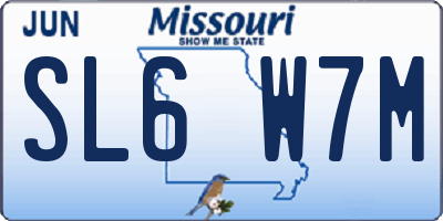 MO license plate SL6W7M