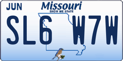 MO license plate SL6W7W
