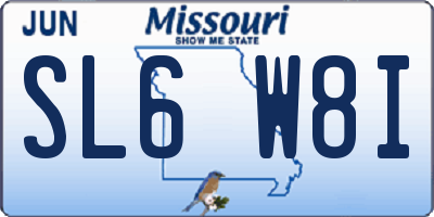 MO license plate SL6W8I