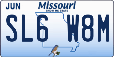 MO license plate SL6W8M