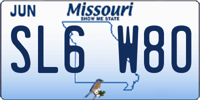 MO license plate SL6W8O
