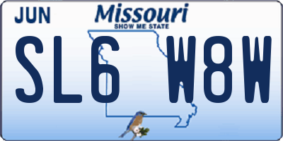 MO license plate SL6W8W