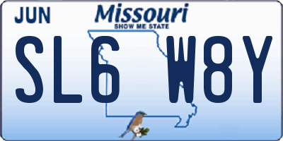 MO license plate SL6W8Y