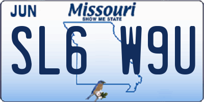 MO license plate SL6W9U