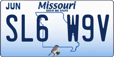 MO license plate SL6W9V