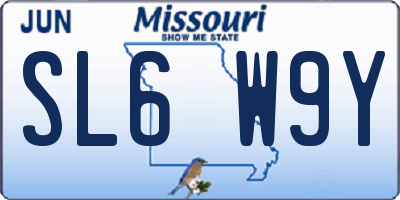 MO license plate SL6W9Y