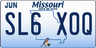 MO license plate SL6X0Q