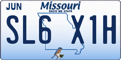MO license plate SL6X1H