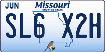 MO license plate SL6X2H