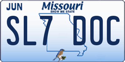 MO license plate SL7D0C
