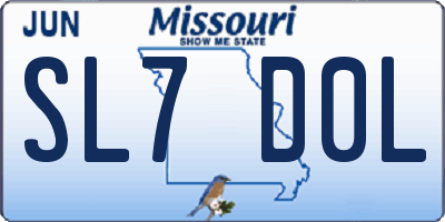 MO license plate SL7D0L