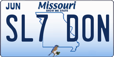 MO license plate SL7D0N