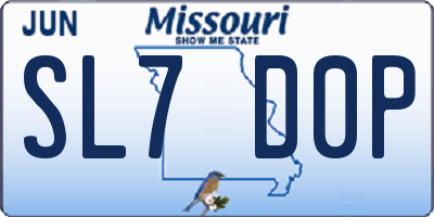 MO license plate SL7D0P