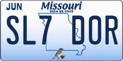 MO license plate SL7D0R