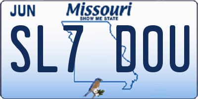 MO license plate SL7D0U