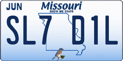 MO license plate SL7D1L