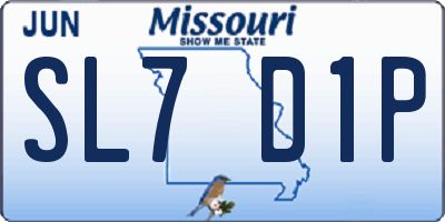 MO license plate SL7D1P