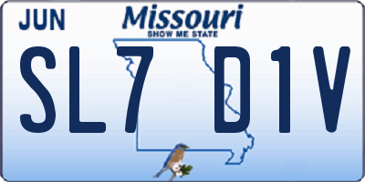 MO license plate SL7D1V