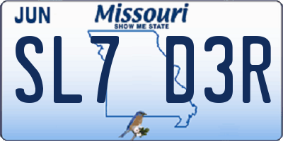 MO license plate SL7D3R