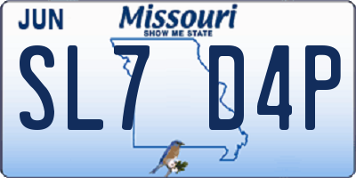MO license plate SL7D4P