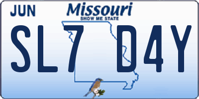 MO license plate SL7D4Y
