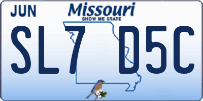 MO license plate SL7D5C
