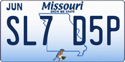 MO license plate SL7D5P