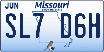 MO license plate SL7D6H