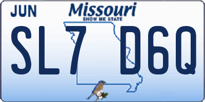MO license plate SL7D6Q