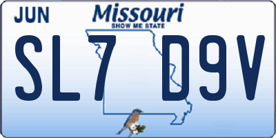 MO license plate SL7D9V