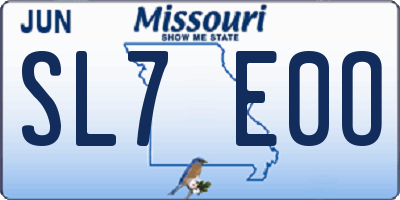MO license plate SL7E0O
