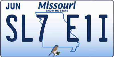 MO license plate SL7E1I