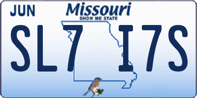 MO license plate SL7I7S