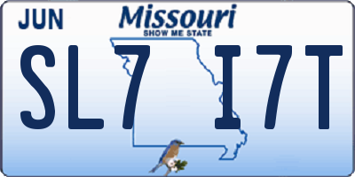 MO license plate SL7I7T