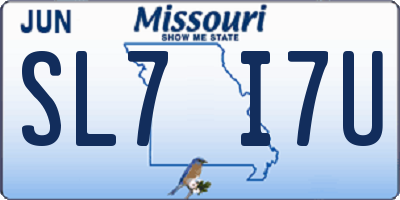 MO license plate SL7I7U