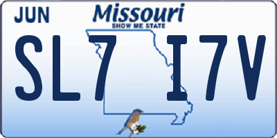 MO license plate SL7I7V