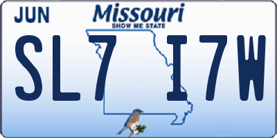MO license plate SL7I7W