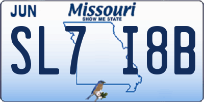 MO license plate SL7I8B