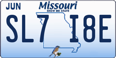 MO license plate SL7I8E