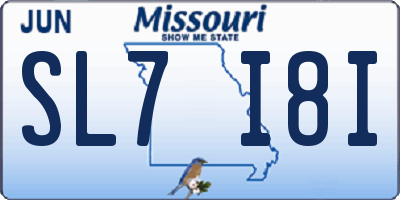 MO license plate SL7I8I