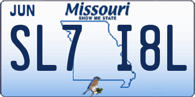 MO license plate SL7I8L