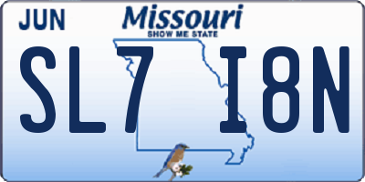 MO license plate SL7I8N