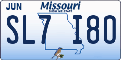 MO license plate SL7I8O