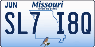 MO license plate SL7I8Q